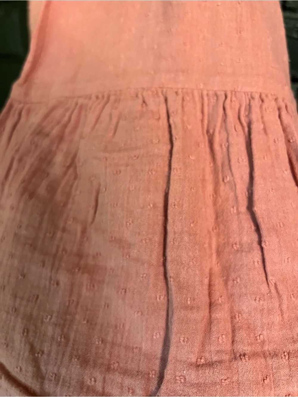Old Navy Muted Pink Cotton Gauze Tiered Dress